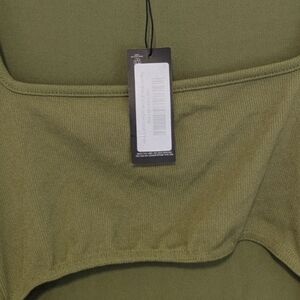 PrettyLittleThing Olive Green Cutout Ribbed Jumpsuit NWT Size 6